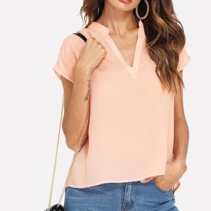 V Cut High Low Top
